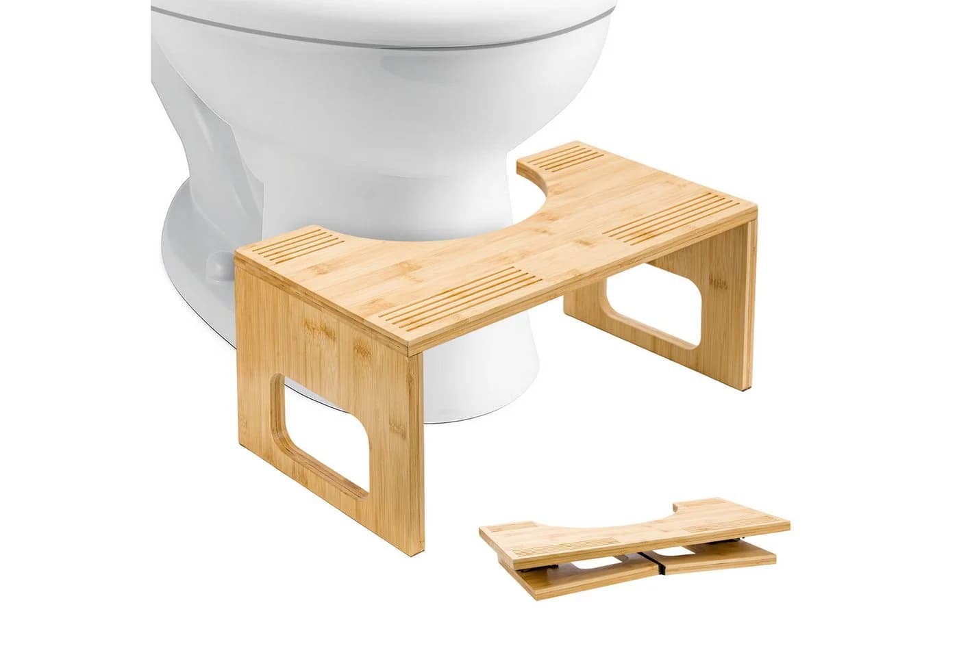 Youyijia Angelhocker Toilettenhocker Bambus Ergonomisch - Bild 2