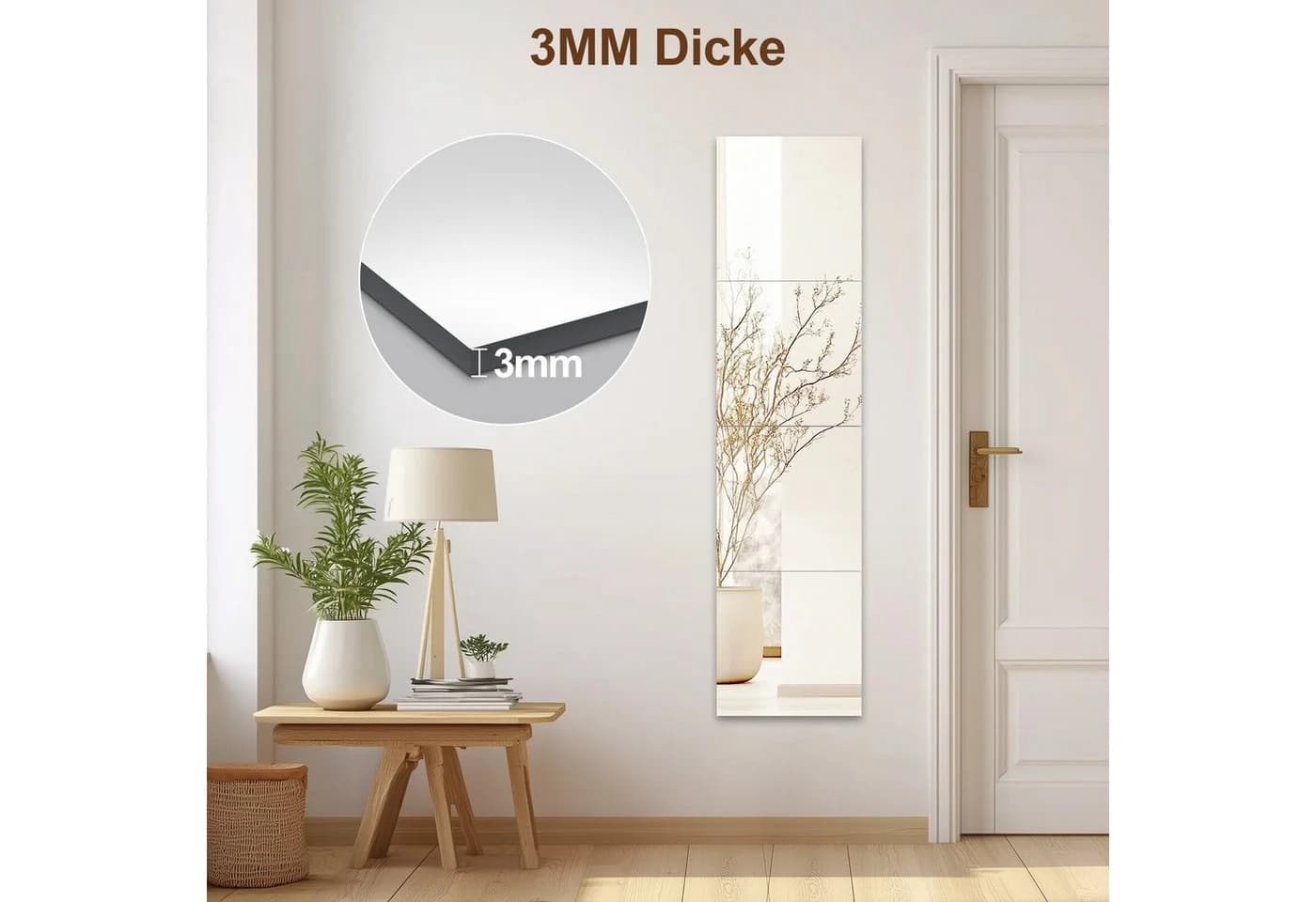 Youyijia Wandsticker Spiegelfliesen Selbstklebender Glasspiegelfliese - Bild 5