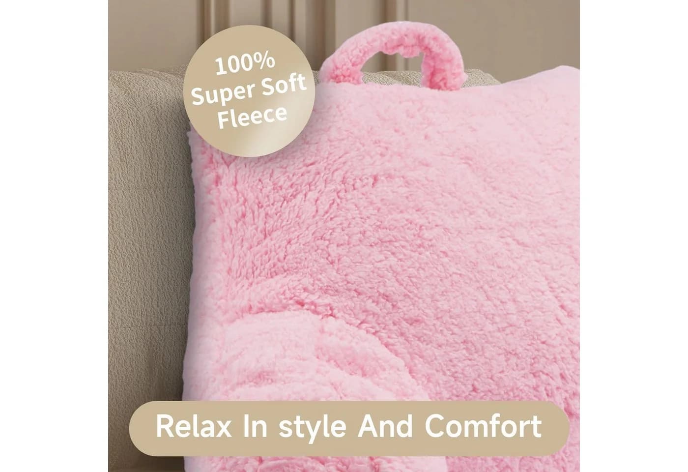 Youyijia Rückenkissen Rosa Memory Foam Lesekissen mit Armlehnen - Bild 5