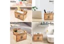 Youyijia Besteckkorb Holz Braun mit 4 Fächern Bild 1