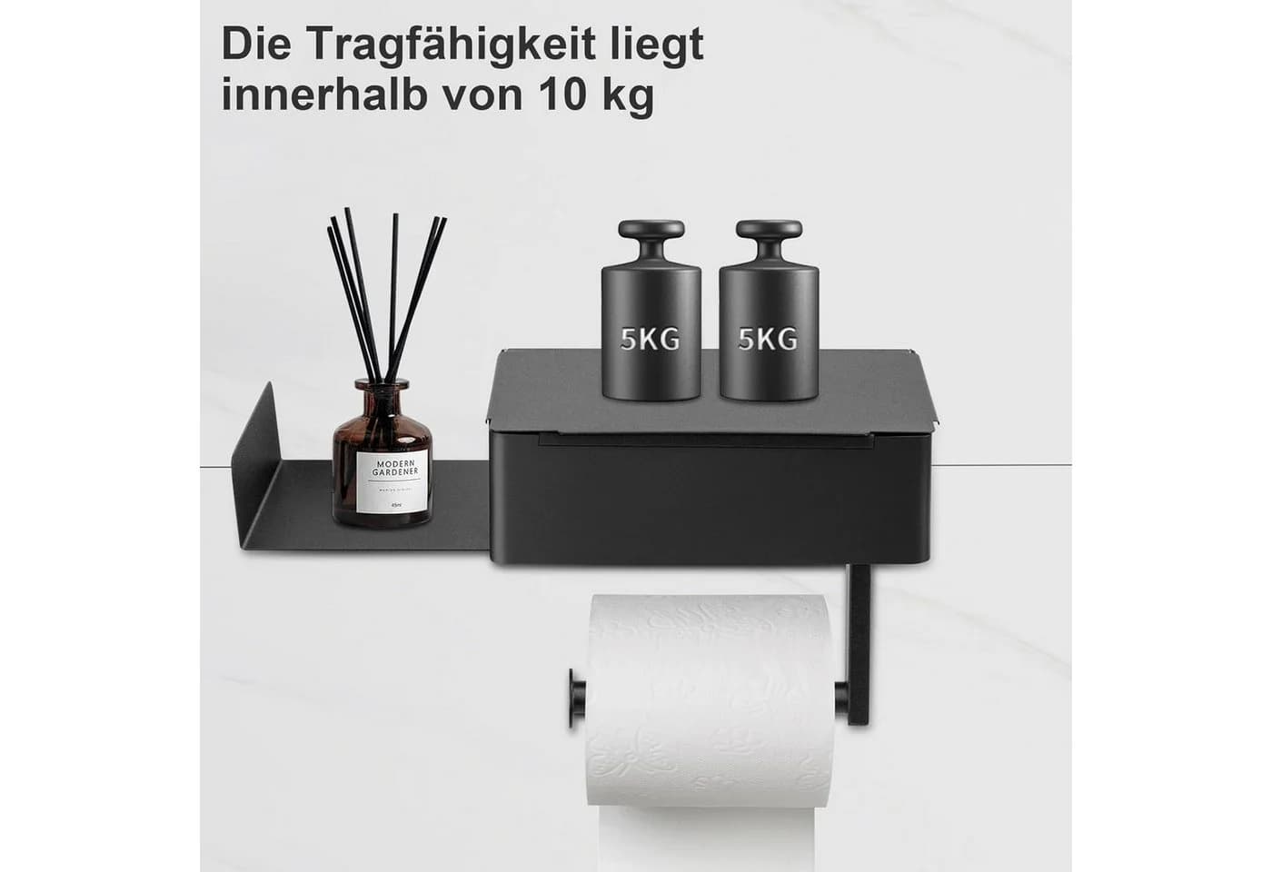 Youyijia Toilettenpapierhalter Schwarz
