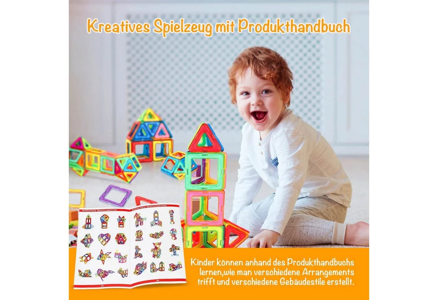 Youyijia 40 stk Magnetische Bausteine Bunt - Bild 4