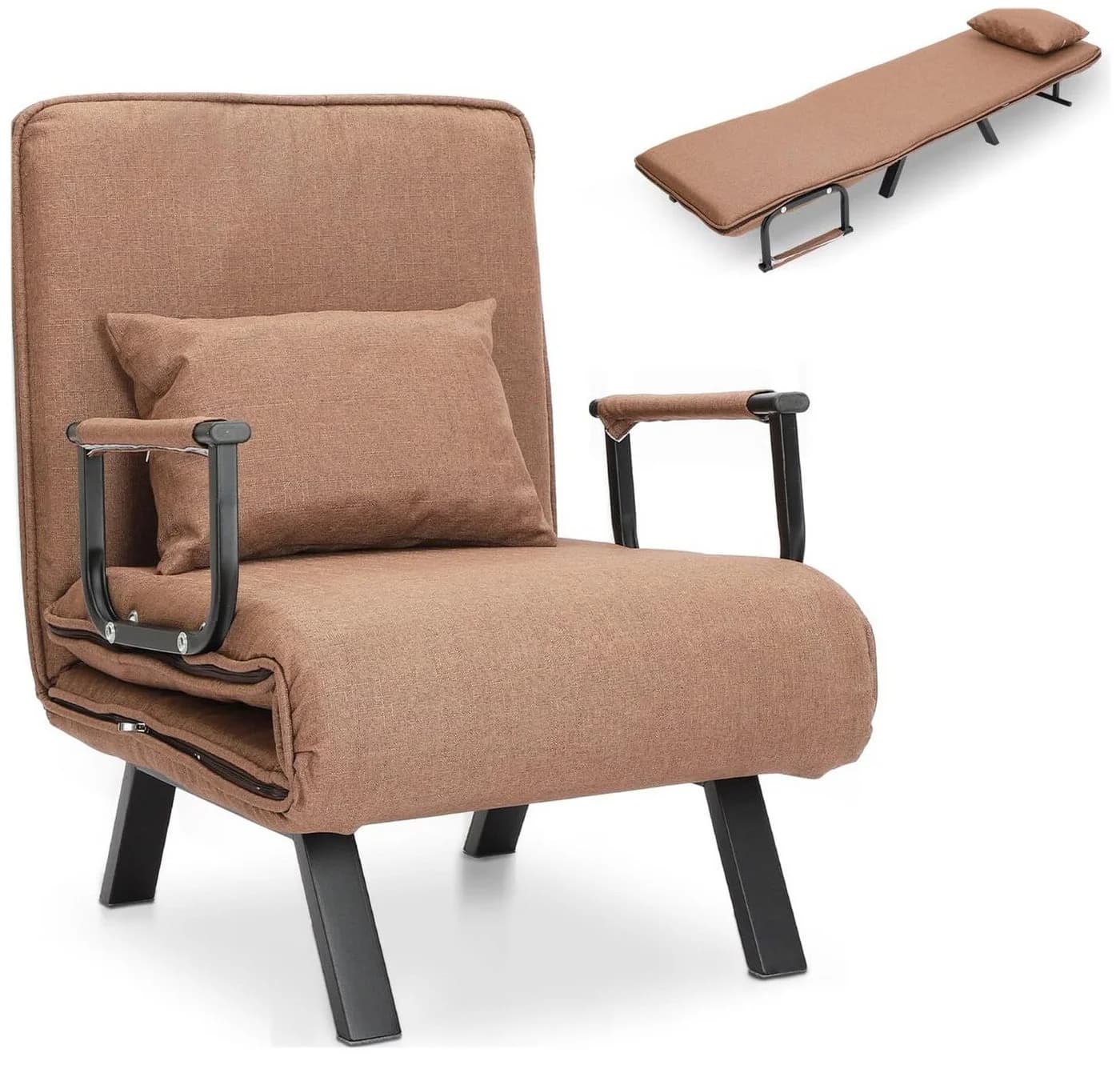 Youyijia Schlafsofa 4 in 1 Klappsessel Braun - Bild 2