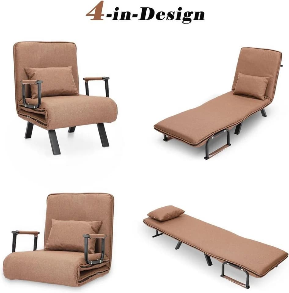 Youyijia Schlafsofa 4 in 1 Klappsessel Braun - Bild 3