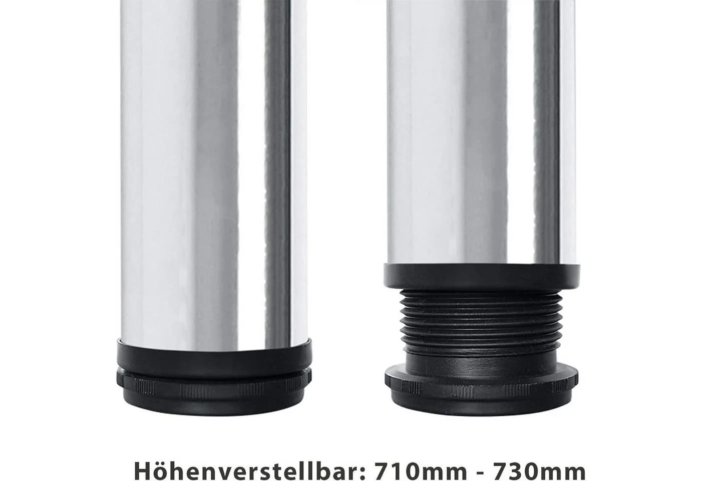 Youyijia Tischbeine 4er Set Edelstahl Höhenverstellbar 710-730mm - Bild 3