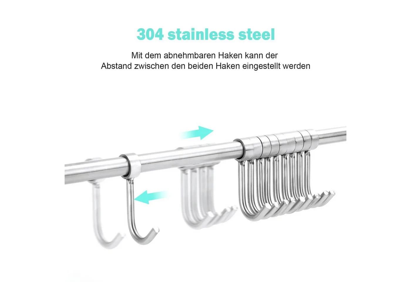 Youyijia Hakenleiste Küche Silber Edelstahl - Bild 3