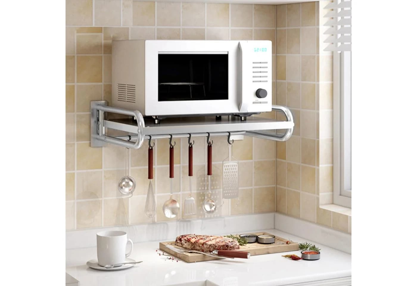 Youyijia Mikrowellenregal Carbon Stahl Wandmontage