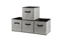 Youyijia Aufbewahrungsbox 4er-Set Stoff Faltbar Grau Bild 2
