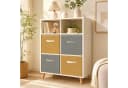 Youyijia Aufbewahrungsbox 4er-Set Stoff Faltbar Gelb Grau Bild 1