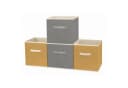 Youyijia Aufbewahrungsbox 4er-Set Stoff Faltbar Gelb Grau Bild 2