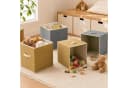 Youyijia Aufbewahrungsbox 4er-Set Stoff Faltbar Gelb Grau Bild 3