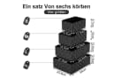 Youyijia Badorganizer 6er Set Aufbewahrungskörbe Schwarz Bild 1