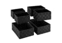 Youyijia Badorganizer 6er Set Aufbewahrungskörbe Schwarz Bild 2