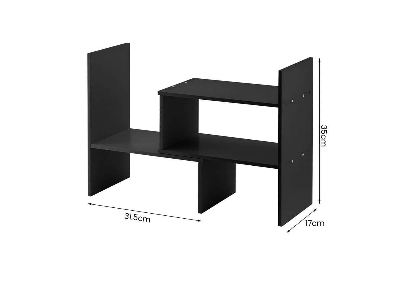 Youyijia Bücherregal Verstellbar Ausziehbar Standregal Weiß Modern - Bild 3