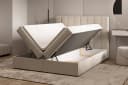 ROYAL24_MARKT Boxbett Manila Beige mit Bettkasten und Topper Bild 4