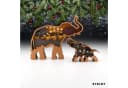 Stelby Dekofigur Tischdekoration Elefant Holzmodell LED mit Lichtern 2er-Set Bild 1
