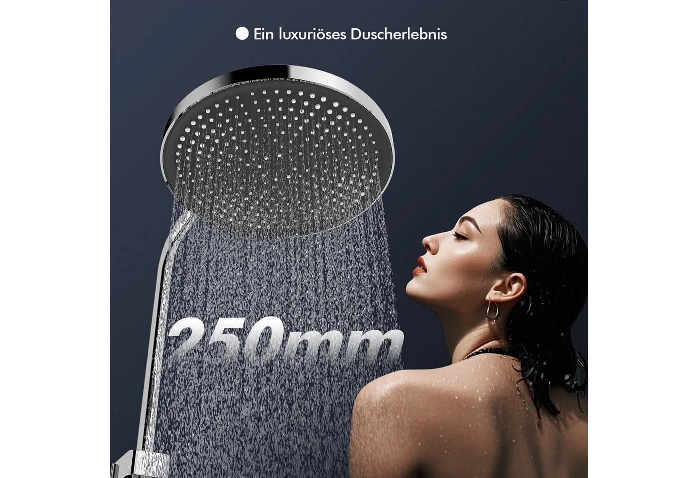 HOMELODY Duschsystem Regendusche 5 Modi 95 mm Wasserfallauslauf - Bild 4