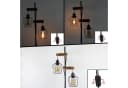 ZMH Stehlampe Wohnzimmer 1/2 Flammig 151CM Holz Retro Standleuchte Schwarz Bild 5