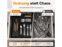 VEKROBOT Besteck Organizer Schwarz Verstellbar Bild 5