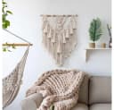 VEKROBOT Wandbehang Boho mit Fransen & Holzstange Bild 3