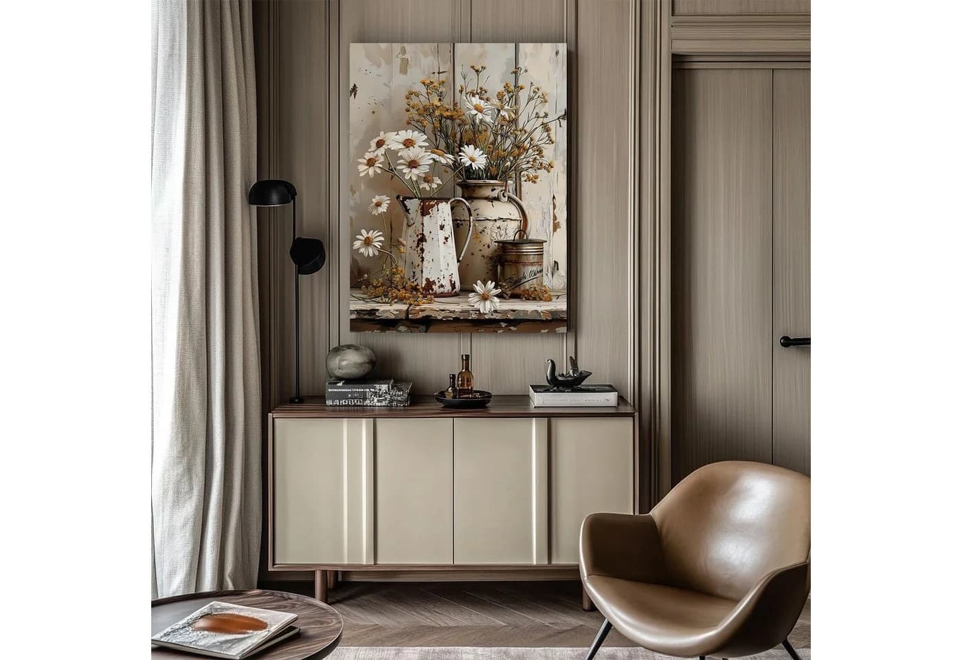 VEKROBOT Kunstdruck Retro Gänseblümchen Wandposter 40x50 cm - Bild 4
