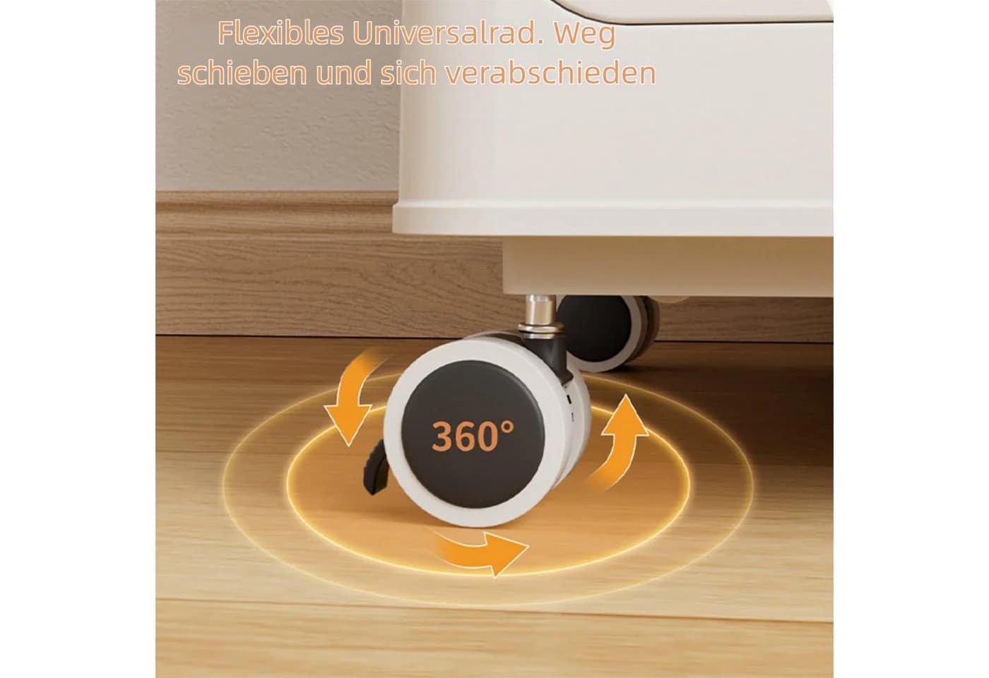 VEKROBOT Aufbewahrungsbox mit Rollen und Deckel Weiß - Bild 5