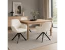 SHINEDEER Polsterstuhl Drehstuhl mit Armlehnen Beige 4er Set Bild 1