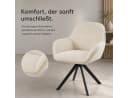 SHINEDEER Polsterstuhl Drehstuhl mit Armlehnen Beige 4er Set Bild 4