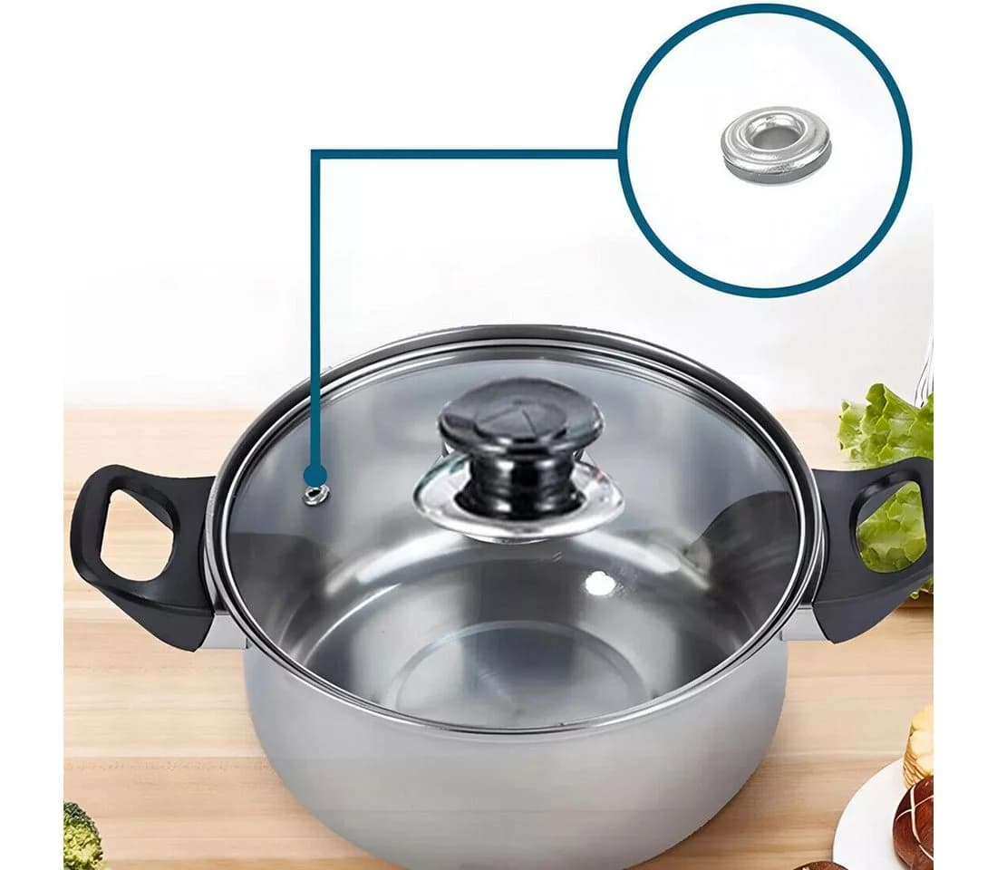 Luckice 12-teiliges Kochtopfset Edelstahl für Induktion, Gas, Ceran - Bild 3