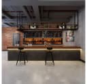 Muxing Empfangstheke Industriestil Kassentheke Grau Bild 2