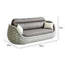 Muxing Gartenlounge-Set 4-teilig Aluminium Schwarz/Beige Bild 4