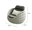 Muxing Gartenlounge-Set 4-teilig Aluminium Schwarz/Beige Bild 5