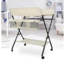 JEOBEST Wickeltisch Klappbar Beige Höhenverstellbar Bild 1