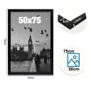 lindahandel Bilderrahmen 50x75cm Schwarz Acrylglas MDF Holz Bild 1