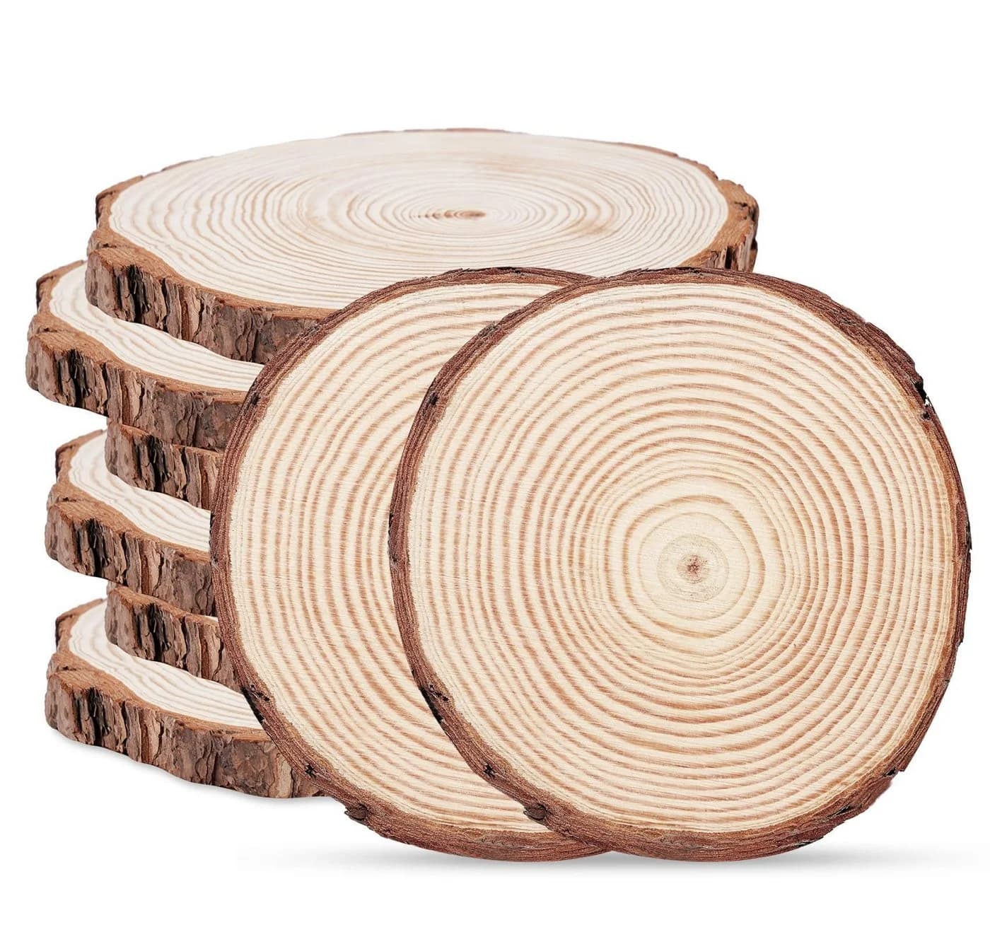 lindahandel Rindenscheiben 8x Holzscheiben 20-23cm Kiefernholz - Bild 2
