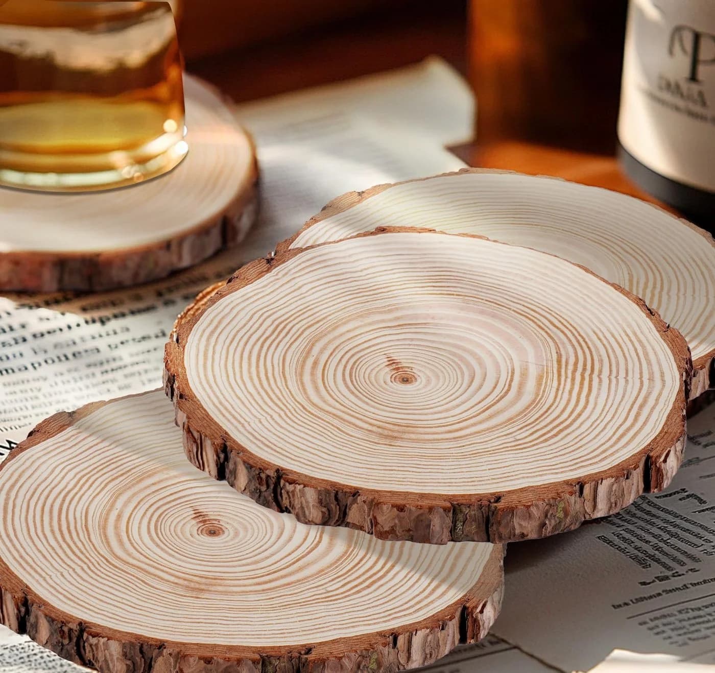 lindahandel Rindenscheiben 8x Holzscheiben 20-23cm Kiefernholz - Bild 5