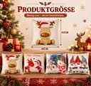 lindahandel Kissenbezüge Weihnachts 4er Set Leinen Beige Bild 1