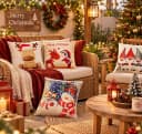 lindahandel Kissenbezüge Weihnachts 4er Set Leinen Beige Bild 4