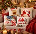 lindahandel Kissenbezüge Weihnachts 4er Set Leinen Beige Bild 5