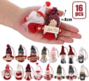 lindahandel 16er Christbaumschmuck Wichtel Set Rot mit Zedernholz-Perlen Bild 1