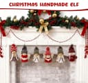lindahandel 16er Christbaumschmuck Wichtel Set Rot mit Zedernholz-Perlen Bild 3