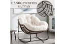 SeedWave Schaukelstuhl mit Rattan & Kordstoff-Kissen Bild 4
