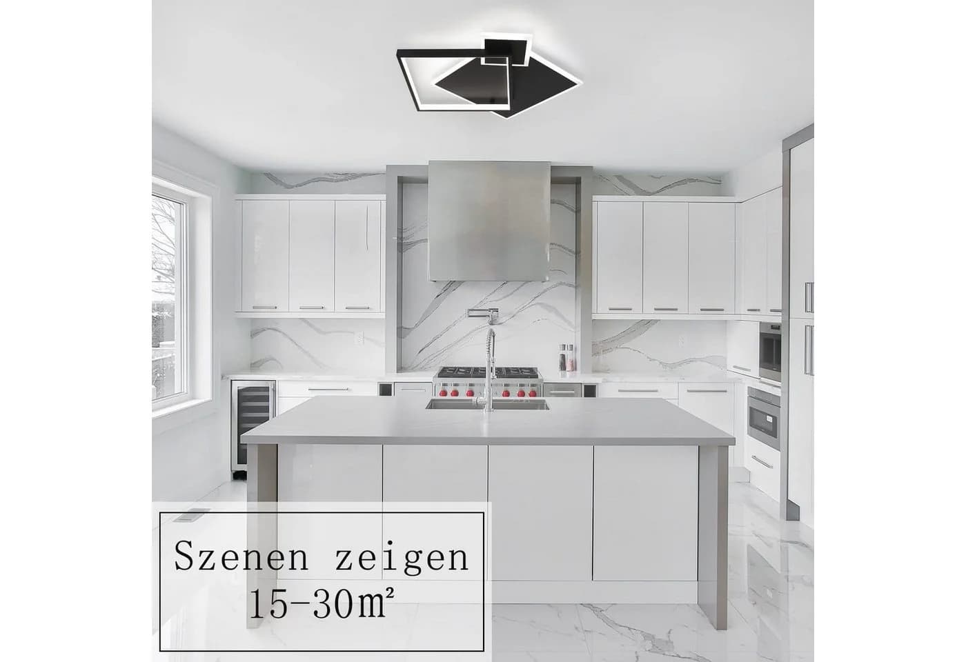 ZMH LED Deckenleuchte Modern Design mit Fernbedienung Weiss - Bild 3