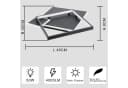 ZMH LED Deckenleuchte Modern Design mit Fernbedienung Weiss Bild 4