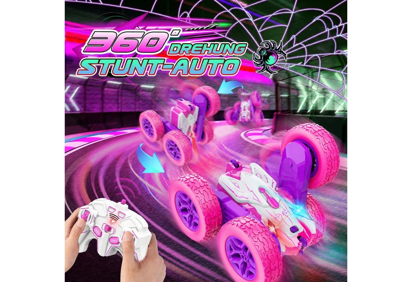 Wootoy RC Stunt Car 4WD mit 360°-Rotation und LED-Lichtern - Bild 4