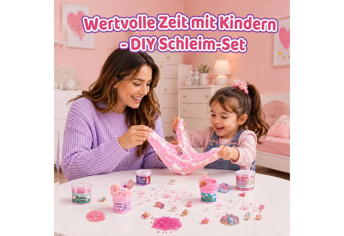 Wootoy Kreativset Experimentierkasten Schleim Rosa Glow-in-the-Dark