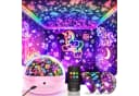 Wootoy LED-Sternenhimmel Projektor Rosa 360° drehbar mit 42 Lichteffekten Bild 2