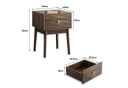 IDEASY Nachttisch 2er-Set Nussbaum mit Metallgriffen Bild 3