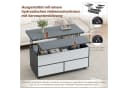 IDEASY Höhenverstellbarer Couchtisch Grau-Weiß mit Stauraum Bild 5