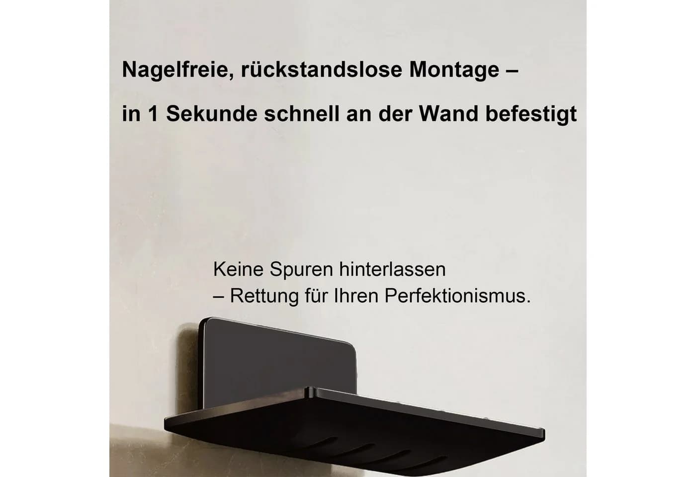 Moderne Seifenablage aus Space-Aluminium und Edelstahl - Bild 3